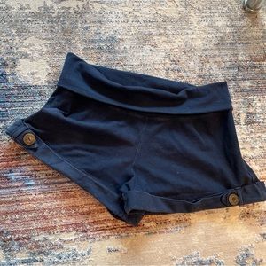 So low navy rollover shorts size L